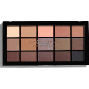 Makeup Revolution Re-Loaded paletka očných tieňov Basic Mattes 15 x 1,1 g