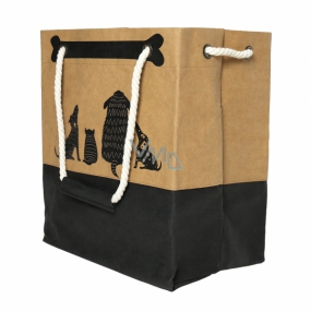 Albi Eko taška vyrobené z pratelného papiera s uchom - psíkovia 30 cm x 34 cm x 18 cm