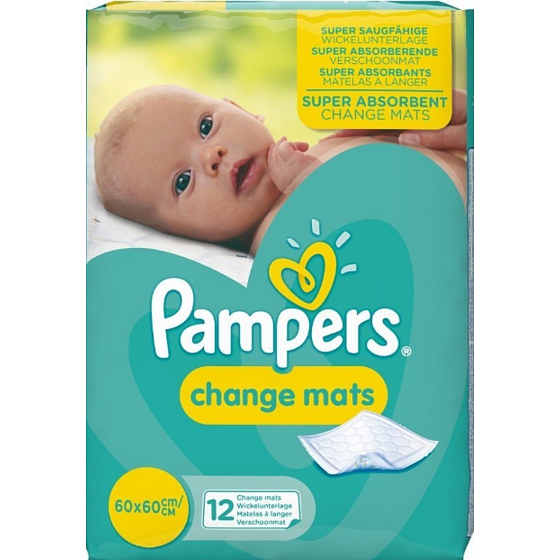 Pampers Change Mats prebaľovacie podložky 60 x 60 cm 12 kusov