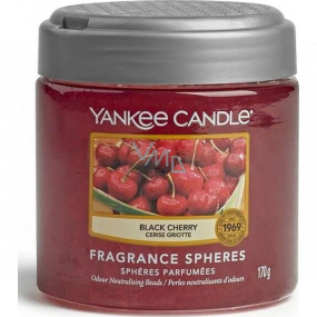 Yankee Candle Black Cherry - Zrelé čerešne Spheres voňavé perly neutralizujú pachy a osvieži malé priestory 170 g