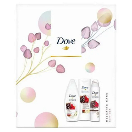 Dove Nourishing Secrets Vyživujúce African Ritual Kakao & Ibištek sprchový gél 250 ml + telové mlieko 250 ml + antiperspirant dezodorant sprej 150 ml, kozmetická sada
