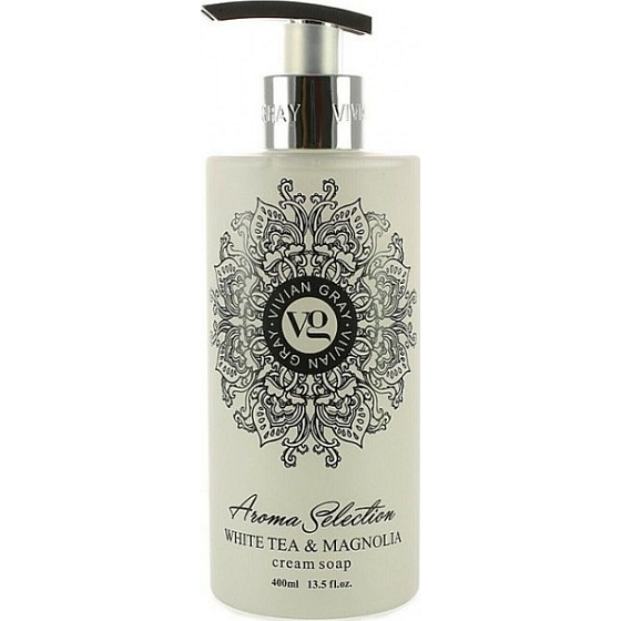 Vivian Gray Aroma Selection White Tea & Magnolia luxusné tekuté mydlo s dávkovačom 400 ml