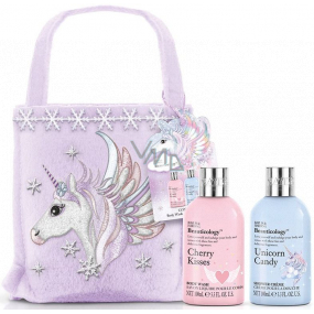 Baylis & Harding Beauticology Unicorn umývací gél 100 ml + sprchový krém 100 ml + textilná taštička, kozmetická sada pre deti