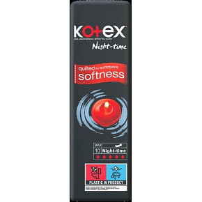 Kotex Maxi Night dámske vložky, 10 ks