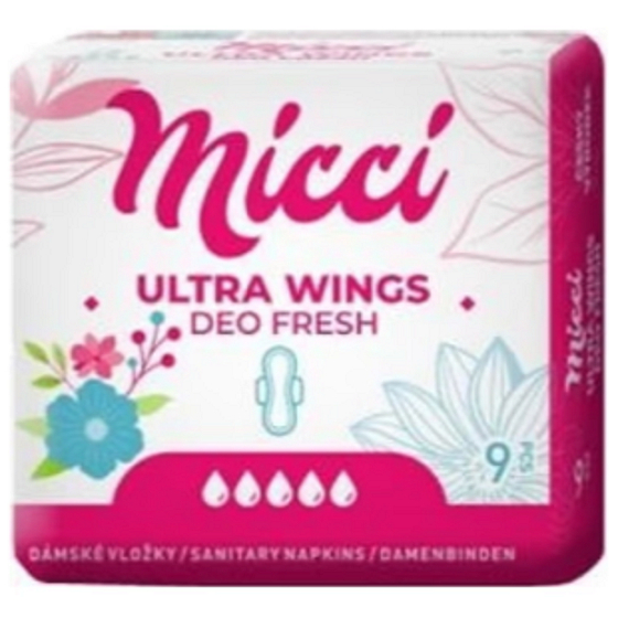 Micci Ultra Wings Deo intímne vložky s krídlami 9 kusov