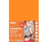 Apli Farebné papiere A4 Fluo orange 170 g 50 listov