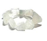 Krištáľ náramok elastický surový prírodný kameň 2 - 2,5 cm / 16 - 17cm, kameň kameňov