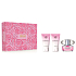 Versace Bright Crystal toaletná voda 50 ml + sprchový gél 50 ml + telové mlieko 50 ml, darčeková sada pre ženy