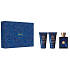 Versace Dylan Blue pour Homme toaletná voda 50 ml + balzam po holení 50 ml + sprchový gél 50 ml, darčeková sada pre mužov