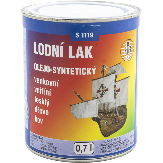 HB-Lak S1119, lodný lak, transparentný lak na lode, 700 ml