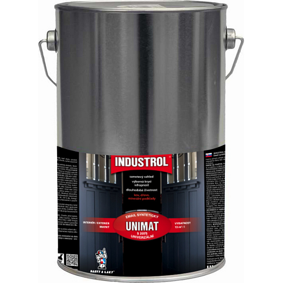 INDUSTROL Unimat vrchná farba na drevo a kov S2075, 1999 čierna, 4 l