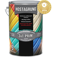 Hostagrund Prim 3v1 S2177 základná i vrchná farba na kov, 0131 šedá, 4 l