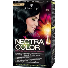 Schwarzkopf Nectra Color farba na vlasy 100 Čierna
