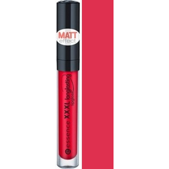 Essence Xxxl Longlasting Lipgloss lesk na pery 07 Silky Red Matt Effect 4,5 ml