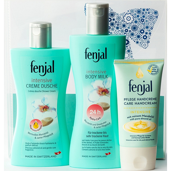 Fenjal Intensive sprchový krém 200 ml + telové mlieko 200 ml + krém na ruky 75 ml, kozmetická sada