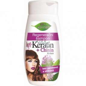 Bion Cosmetics Keratín & Chinín regeneračný šampón pre všetky typy vlasov 260 ml