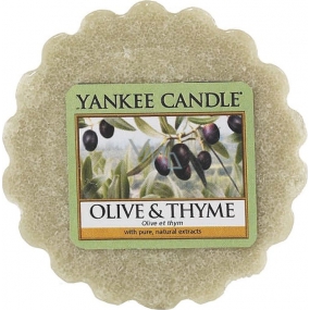 Yankee Candle Olive & Thyme - Olivy a tymián vonný vosk do aromalampy 22 g