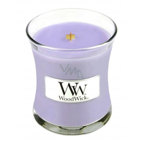 Woodwick Lilac - Orgován vonná sviečka s dreveným knôtom a viečkom sklo malá 85 g