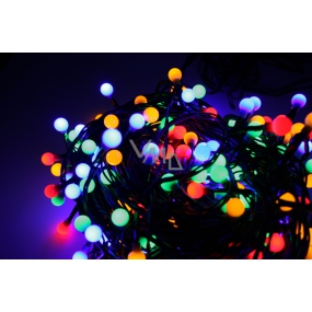 Emos Osvetlenie vianočné farebné guľôčky 30 m-300 LED + 5 m prívodný kábel