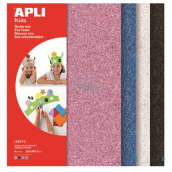 Apli Penová guma s trblietkami (ružová, modrá, strieborná, čierna) 210 x 297 x 2 mm A4 4 listy