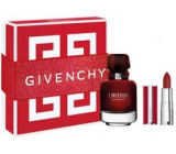 Givenchy L'Interdit Eau de Parfum Rouge parfumovaná voda pre ženy 50 ml + rúž Le Rouge Deep Velvet mini N°37 Rouge Grainé 1,5 g, darčeková súprava pre ženy