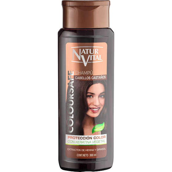 Šampón Natur Vital Coloursafe na prirodzene gaštanovo hnedé a farbené vlasy 300 ml