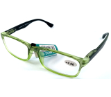 Berkeley dioptrické okuliare na čítanie +4,0 plastové zelené čierne pruhy 1 kus MC2248