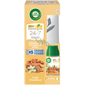 Air Wick FreshMatic Vanilla & Sandalwood - Vanilka a Santalové drevo automatický osviežovač s náplňou 250 ml