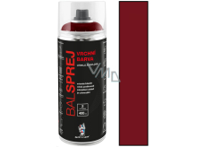 Balsprej vrchní univerzální akrylová barva ve spreji RAL 3004 Purpurově červená 400 ml