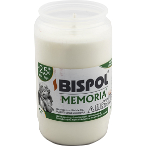 Bispol hrobová sviečka Memoria W03 olejová biela, 160 g