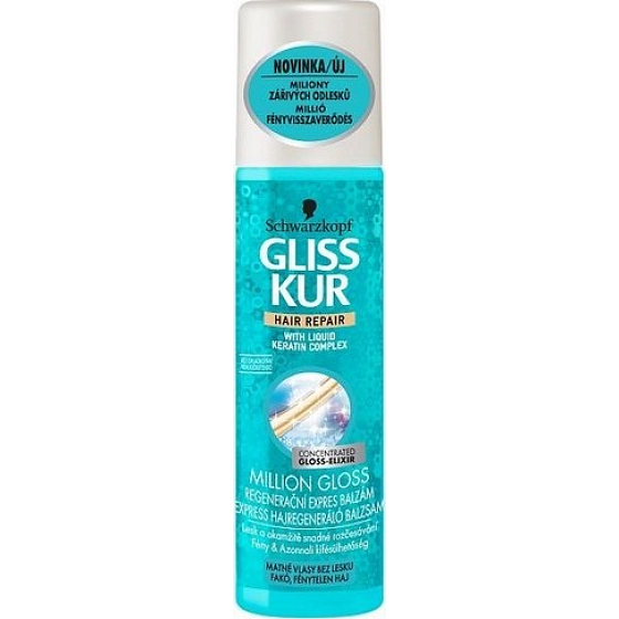Gliss Kur Million Gloss regeneračný expres balzam na vlasy 200 ml
