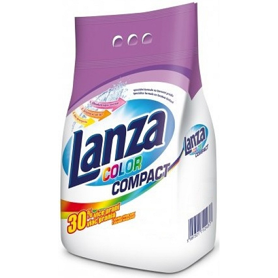 Lanza Color Compact prací prášok na farebnú bielizeň 80 dávok 4,5 kg + 1,5 kg