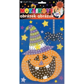 Mozaikový hrací set Halloween tekvica 23 x 16 cm