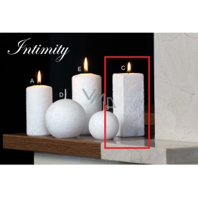 Lima Mramor intimitu vonná sviečka biela hranol 45 x 120 mm 1 kus