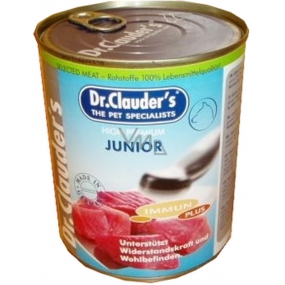 Dr. Clauders Junior Hovädzie, kuracie, bravčové mäso kompletné krmivo pre šteniatka 100% mäsa 800 g