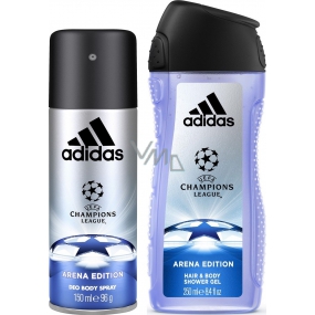 Adidas UEFA Champions League Arena Edition dezodorant sprej pre mužov 150 ml + sprchový gél 250 ml, duopack