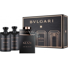 Bvlgari Man In Black toaletná voda 60 ml + balzam po holení 40 ml + šampón a sprchový gél 40 ml, darčeková sada