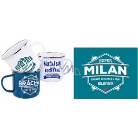 Albi Plechový hrnček s menom Milan 250 ml