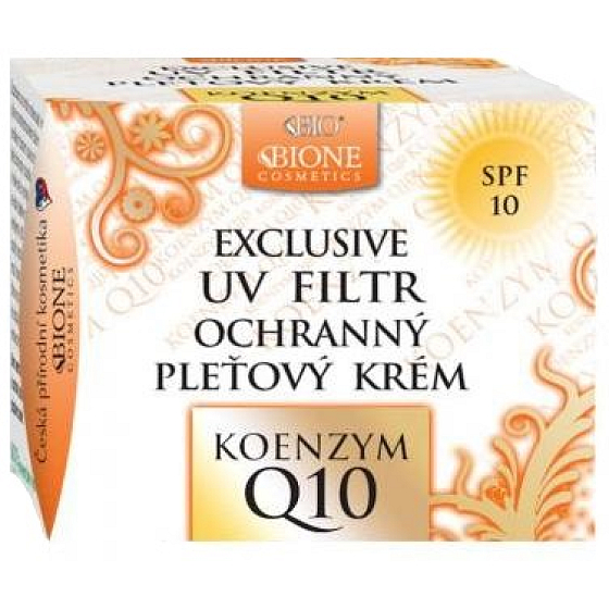 Bion Cosmetics Exclusive & Q10 Koenzým UV Filter SPF 10 ochranný denný pleťový krém pre normálnu a zmiešanú pleť 51 ml