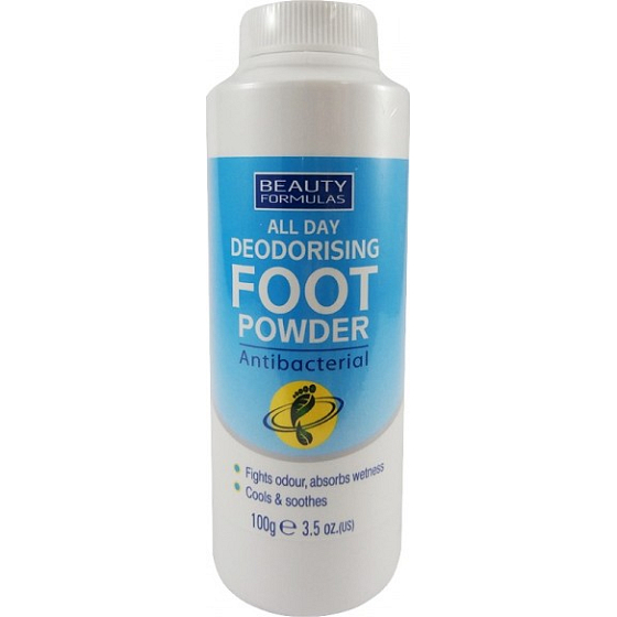 Beauty Formulas All Day Deodorising Foot Powder zásyp na nohy 100 g