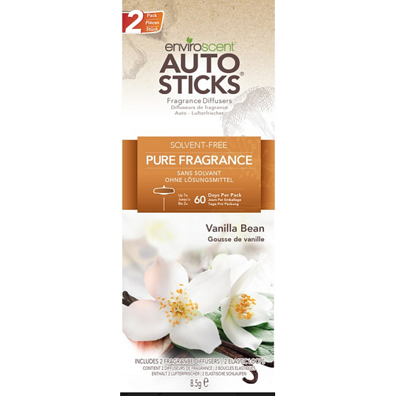 Enviroscent AutoSticks Vanilla Bean vonné tyčinky do auta 2 x 8,5 g