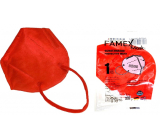 Famex Respirátor ústnej ochranný 5-vrstvový FFP2 tvárová maska červená 1 kus