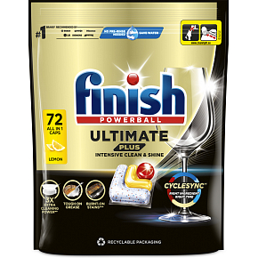 Finish tablety do myčky Ultimate Plus All in 1 Citrón, 72 ks