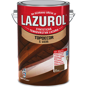Lazurol Topdecor S1035 tenkovrstvá lazúra na drevo T022 palisander, 4,5 l