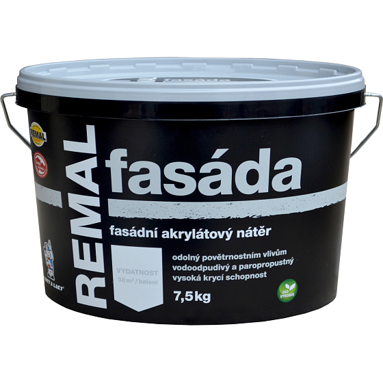 REMAL Fasáda akrylátová fasádna farba biela 7,5 kg