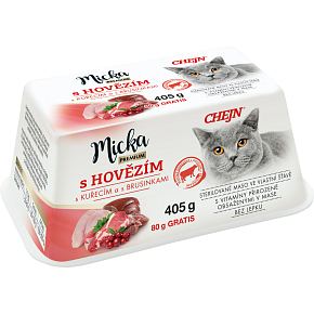 MICKA s hovädzím vanička 405g (325g+80g GRATIS)