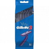 Gillette2 pohotová jednorazová holítka 5 kusov pre mužov v sáčku
