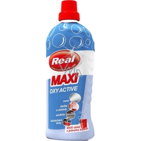 Real Maxi Oxy Active univerzálny prostriedok na umývanie všetkých typov podláh a umývateľných povrchov 1000 g