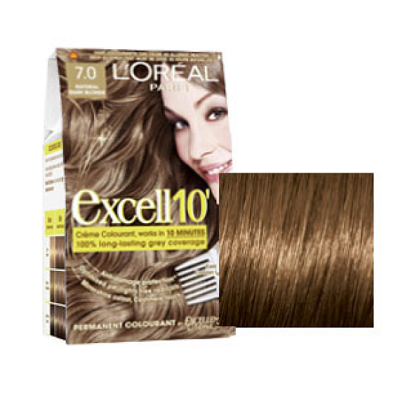 Loreal Paris Excell 10 farba na vlasy odtieň 7,0 tmavá blond