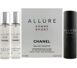 Chanel Allure Homme Sport toaletná voda komplet 3 x 20 ml